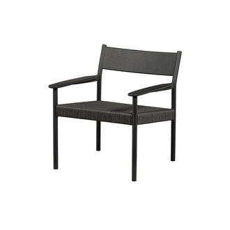 WOOOD Lael Fauteuil Mango Hout/ Koord Zwart