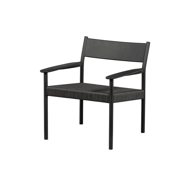 WOOOD-collectie Lael Fauteuil Mango Hout/ Koord Zwart