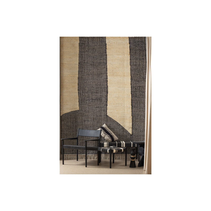 WOOOD-collectie Lael Fauteuil Mango Hout/ Koord Zwart