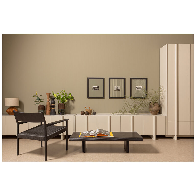 WOOOD-collectie Lael Fauteuil Mango Hout/ Koord Zwart