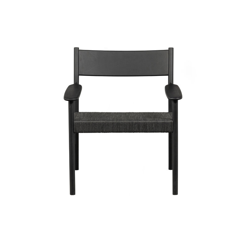 WOOOD-collectie Lael Fauteuil Mango Hout/ Koord Zwart