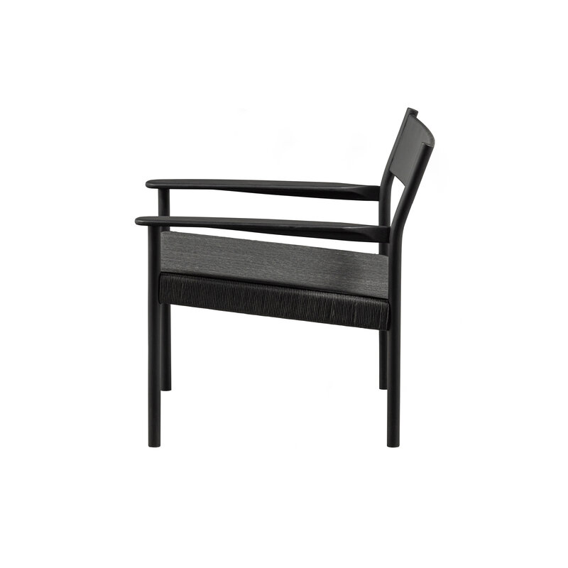 WOOOD-collectie Lael Fauteuil Mango Hout/ Koord Zwart