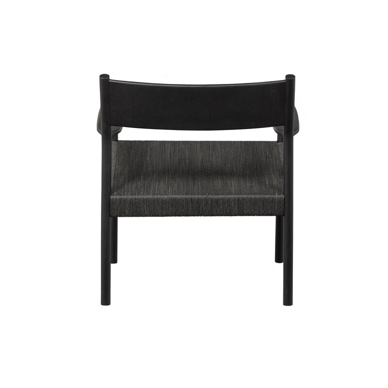 WOOOD-collectie Lael Fauteuil Mango Hout/ Koord Zwart