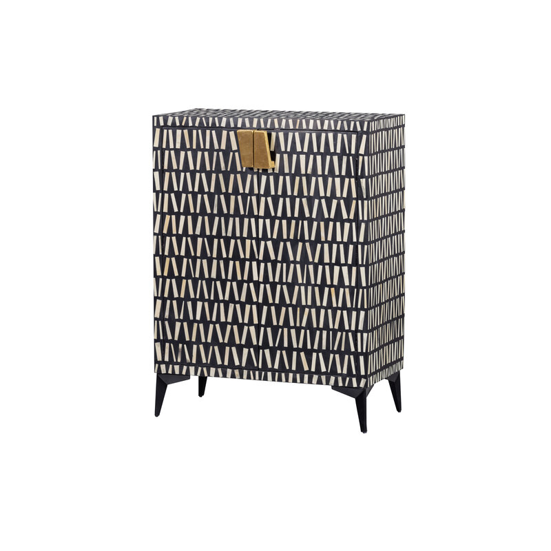 WOOOD-collectie Menne Cabinet Wood Black/white