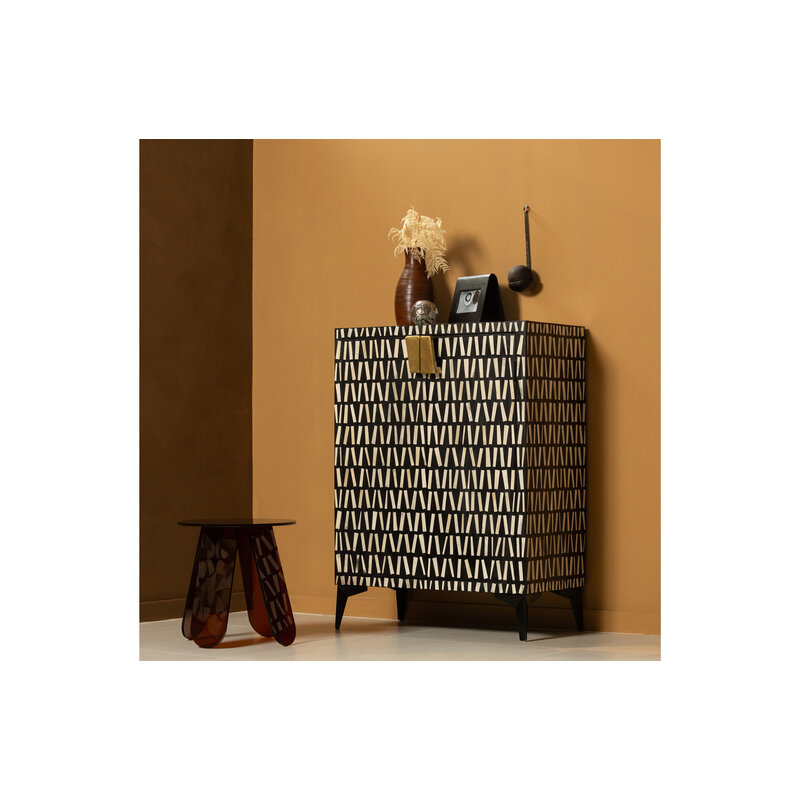 WOOOD-collectie Menne Opbergkast Zwart/wit