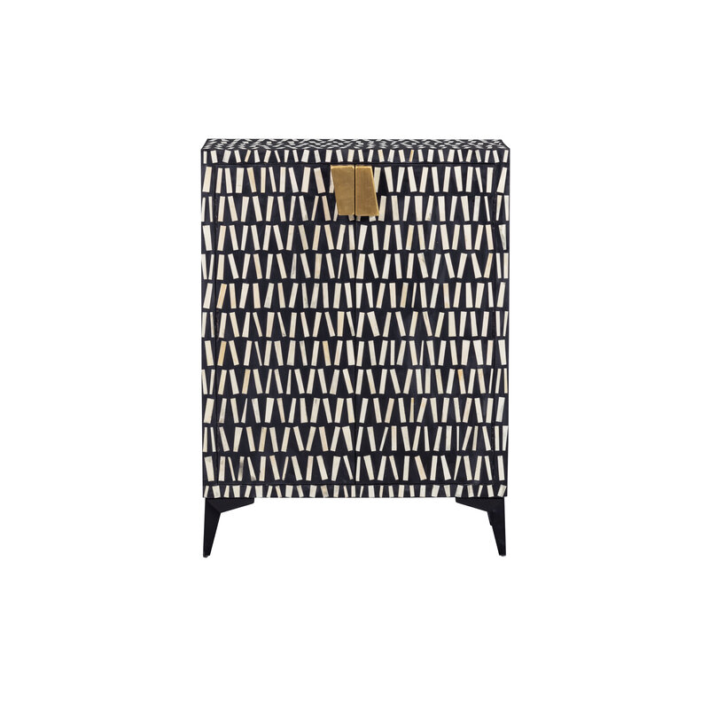 WOOOD-collectie Menne Cabinet Wood Black/white