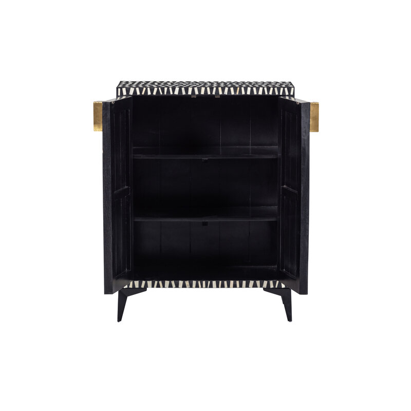 WOOOD-collectie Menne Cabinet Wood Black/white