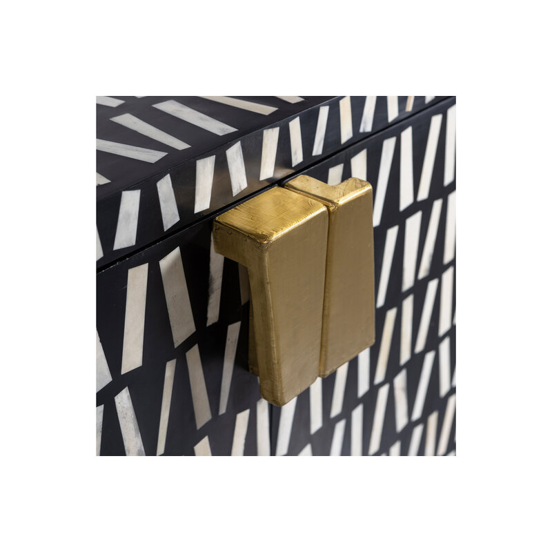 WOOOD-collectie Menne Cabinet Wood Black/white