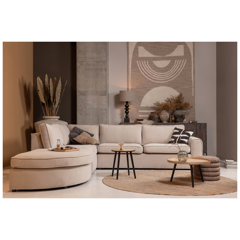 WOOOD Exclusive-collectie Freek Hocker Element Warm Beige