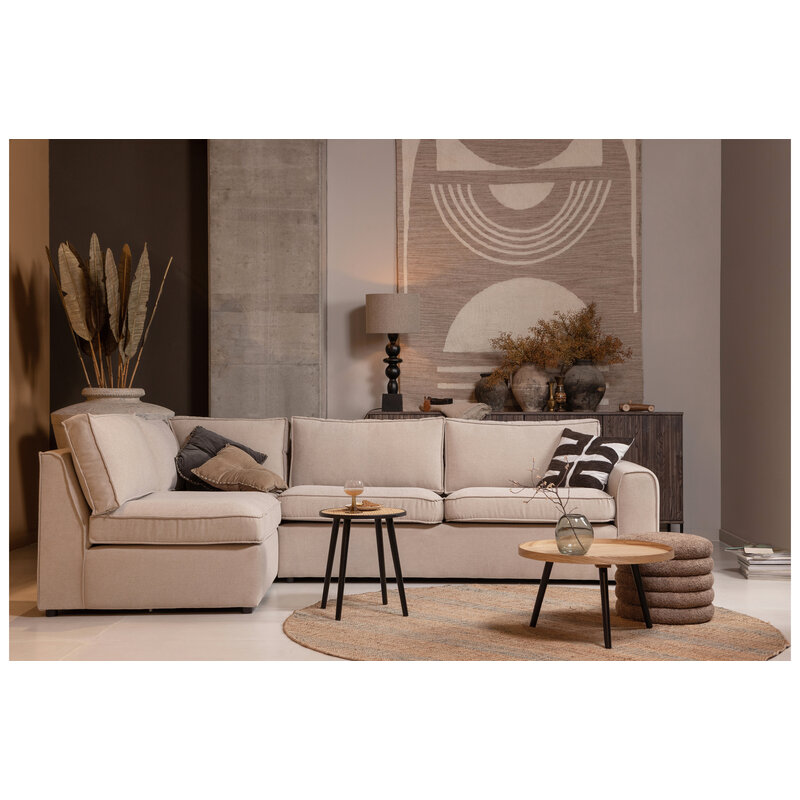 WOOOD Exclusive-collectie Freek Hoekbank Links Warm Beige