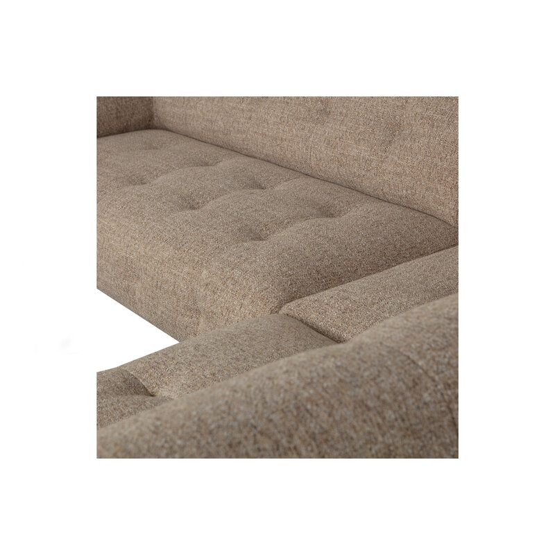WOOOD-collectie Lloyd Hoekbank Rechts Grof Geweven Bruin Melange