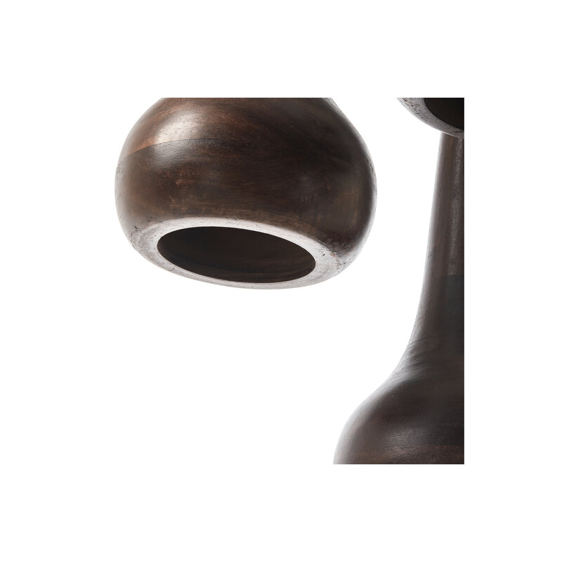 BePureHome-collectie Set V 3 - Tumble Hanglampen Hout Walnoot