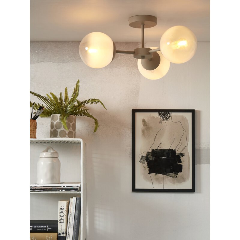 it's about RoMi-collectie Ceiling lamp Aspen 3-arm, c.gradient milk white