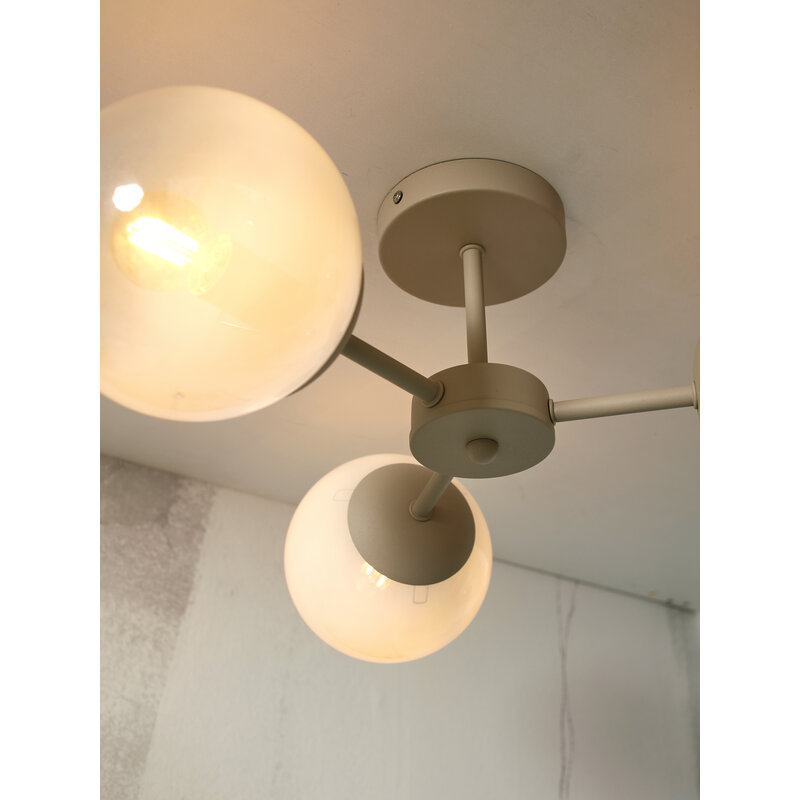 it's about RoMi-collectie Ceiling lamp Aspen 3-arm, c.gradient milk white