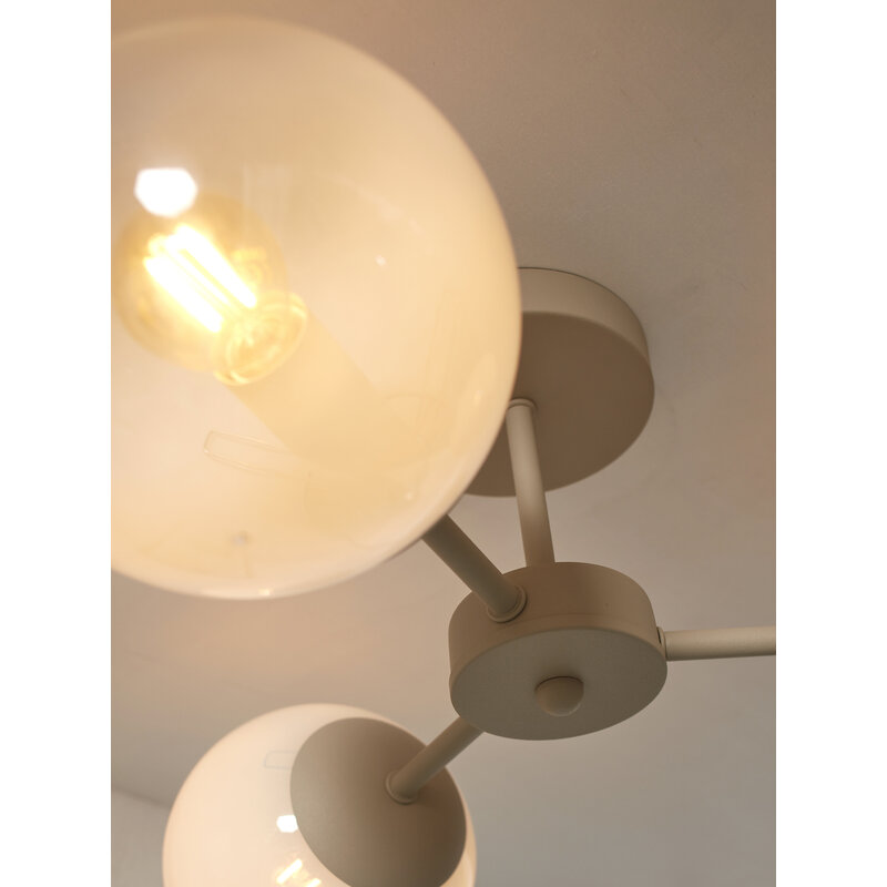it's about RoMi-collectie Ceiling lamp Aspen 3-arm, c.gradient milk white