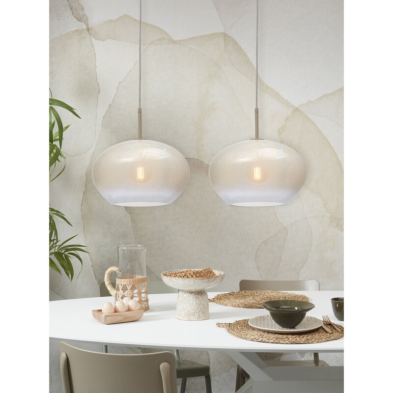 it's about RoMi-collectie Hanging lamp Bologna, c.gradient milk white