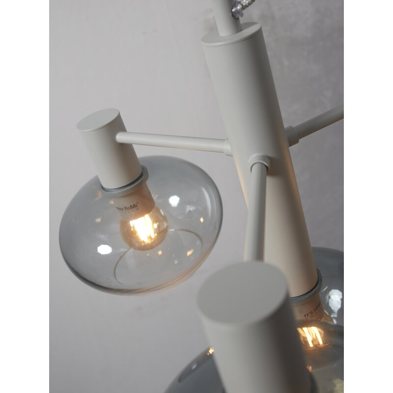 it's about RoMi-collectie Hanglamp Bologna 4-arm, kleurverl. l.grijs