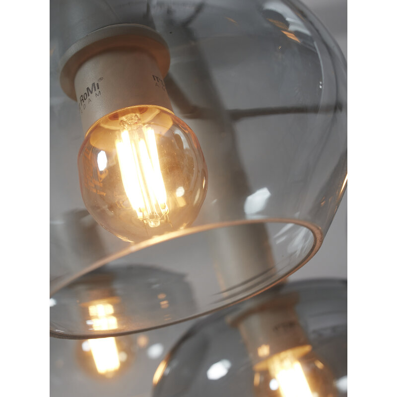 it's about RoMi-collectie Hanglamp Bologna 4-arm, kleurverl. l.grijs