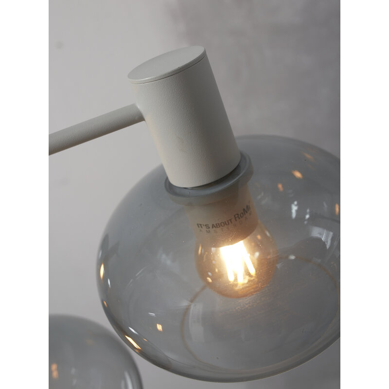 it's about RoMi-collectie Hanglamp Bologna 4-arm, kleurverl. l.grijs