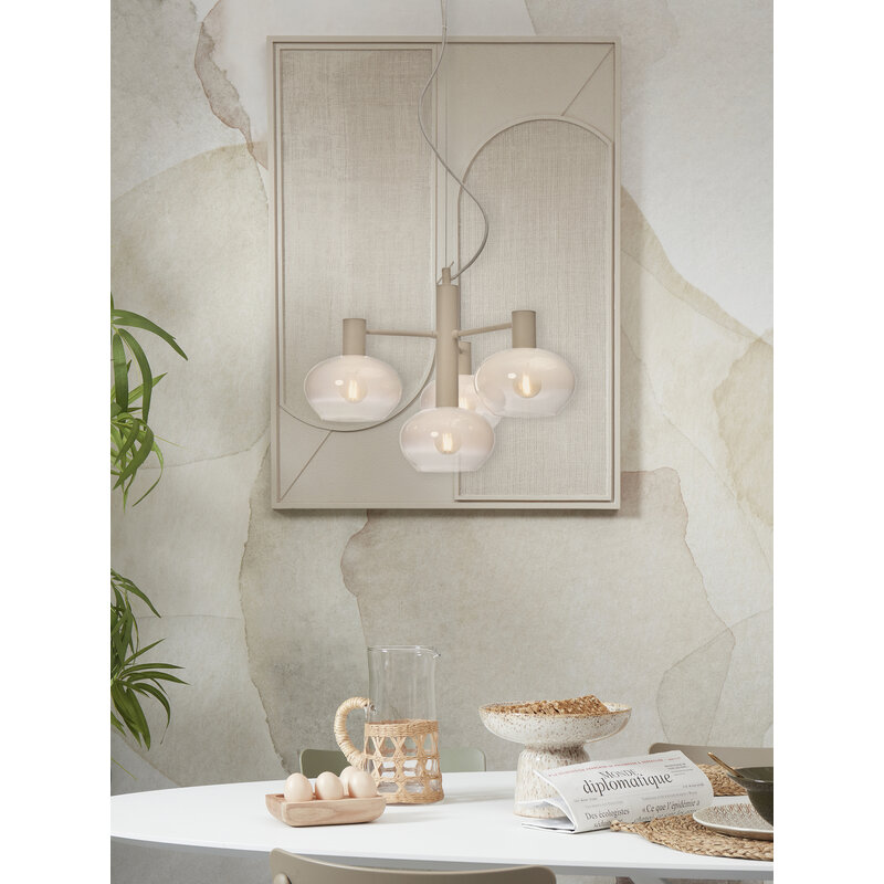 it's about RoMi-collectie Hanging lamp Bologna 4-arm, c.gradient milk white