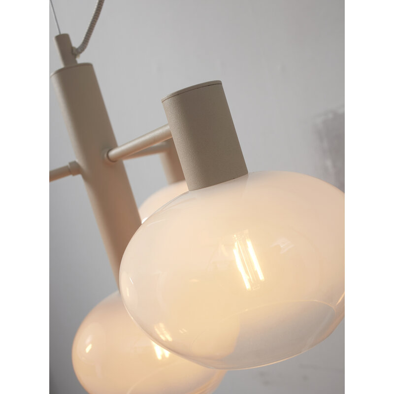 it's about RoMi-collectie Hanglamp Bologna 4-arm, kleurverl. melkwit