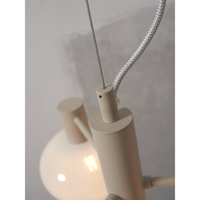 it's about RoMi-collectie Hanglamp Bologna 4-arm, kleurverl. melkwit