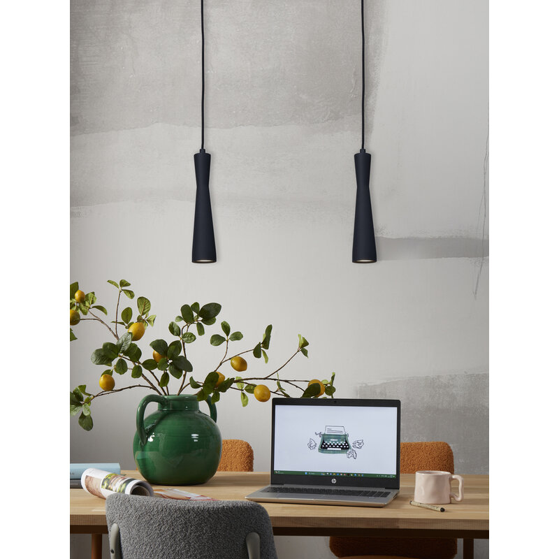 it's about RoMi-collectie Hanglamp Bordeaux GU10, zwart