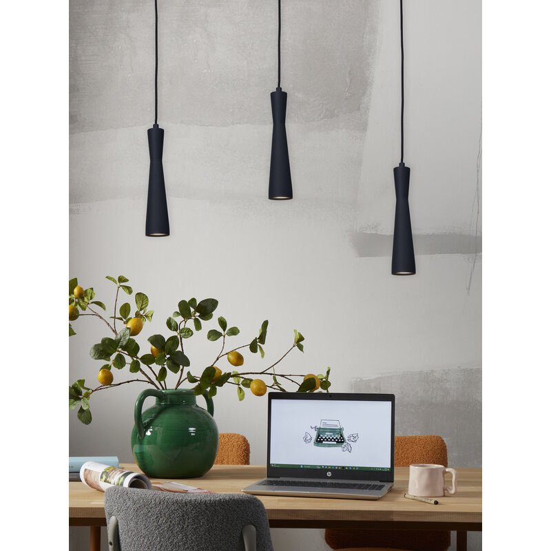 it's about RoMi-collectie Hanglamp Bordeaux GU10, zwart