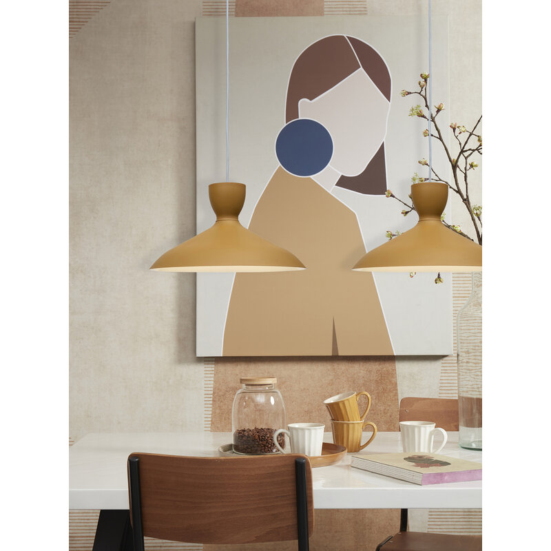 it's about RoMi-collectie Hanglamp Hanover, mosterd