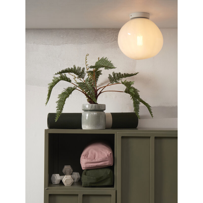 it's about RoMi-collectie Ceiling lamp Helsinki boulder, milk white
