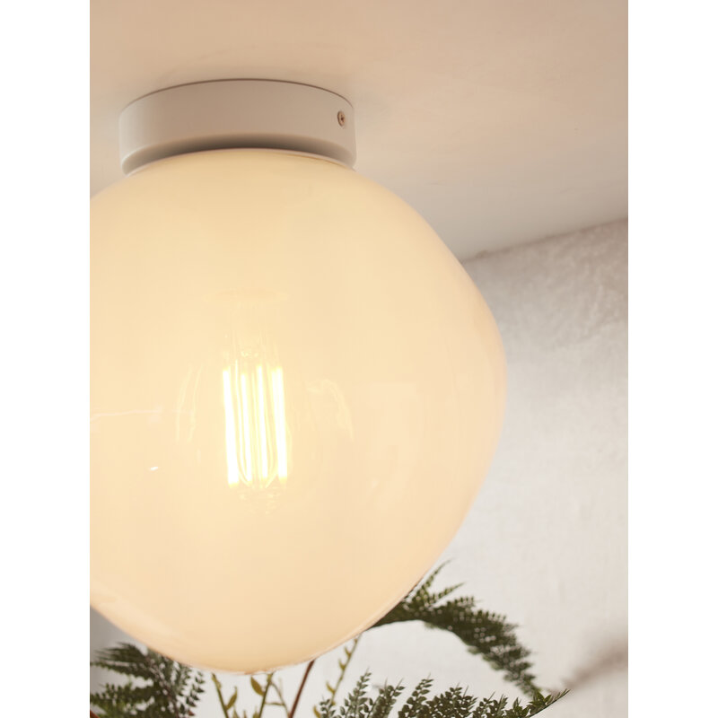 it's about RoMi-collectie Ceiling lamp Helsinki boulder, milk white