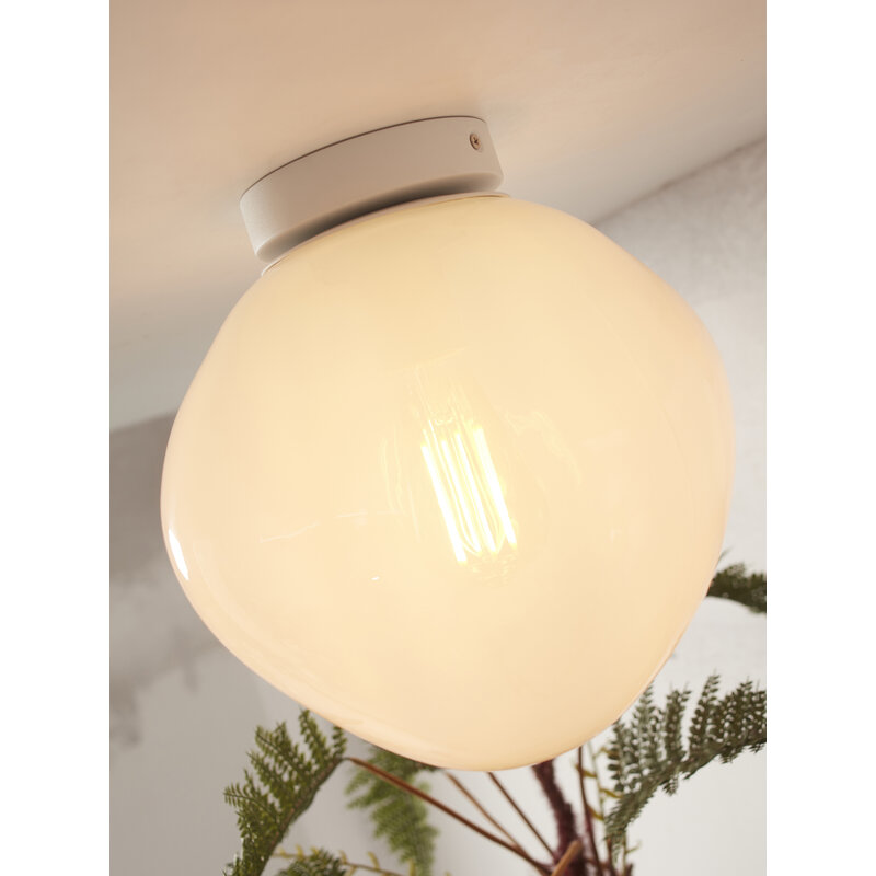 it's about RoMi-collectie Ceiling lamp Helsinki boulder, milk white