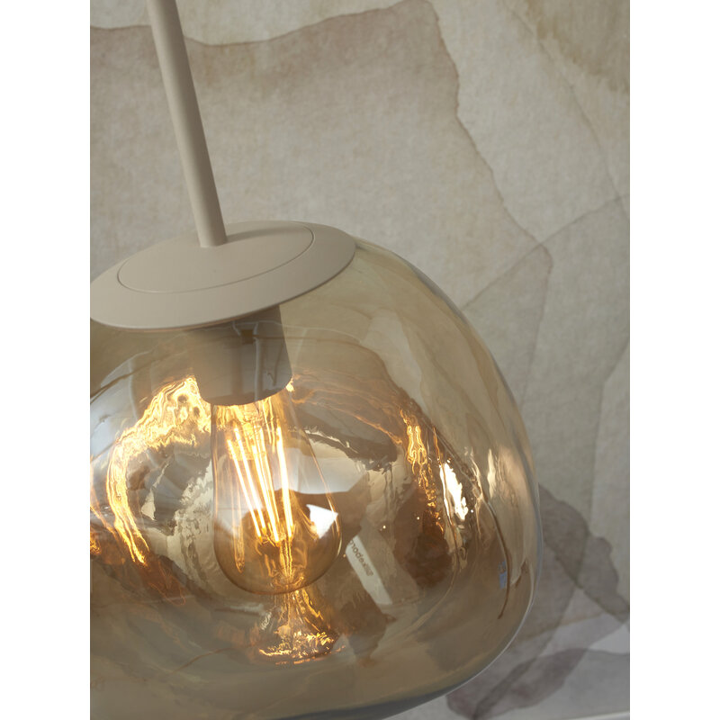 it's about RoMi-collectie Hanging lamp Helsinki boulder, amber