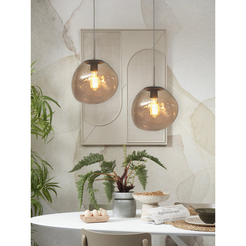 it's about RoMi-collectie Hanging lamp Helsinki boulder, amber