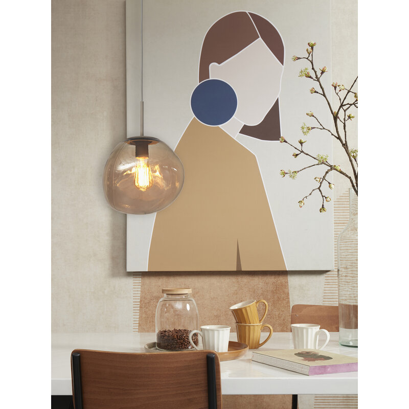 it's about RoMi-collectie Hanging lamp Helsinki boulder, amber