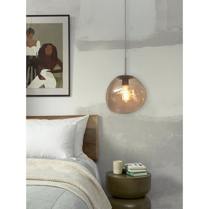 it's about RoMi-collectie Hanging lamp Helsinki boulder, amber