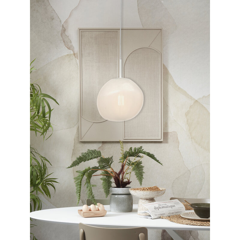 it's about RoMi-collectie Hanging lamp Helsinki boulder, milk white