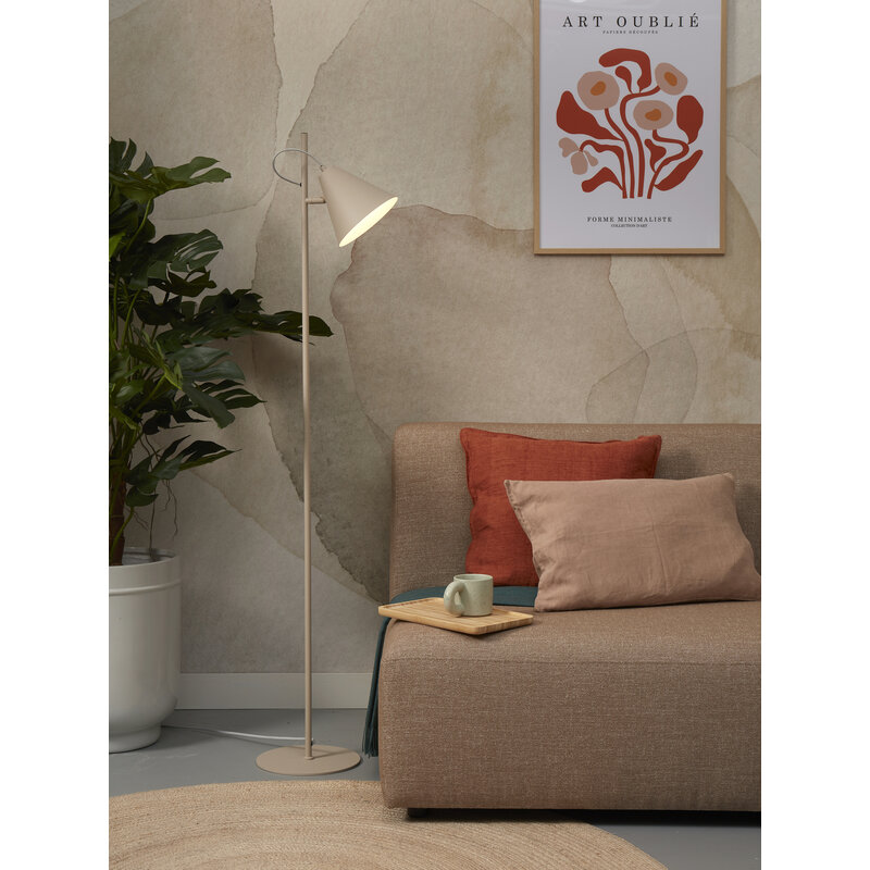 it's about RoMi-collectie Floor lamp Lisbon pointed shade, sand