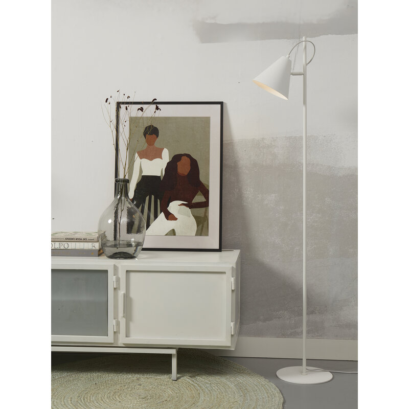 it's about RoMi-collectie Floor lamp Lisbon pointed shade, white