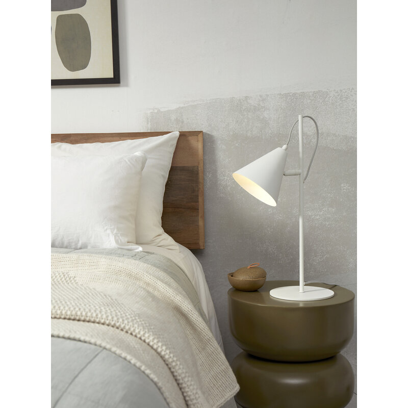 it's about RoMi-collectie Tafellamp Lisbon puntkap, wit