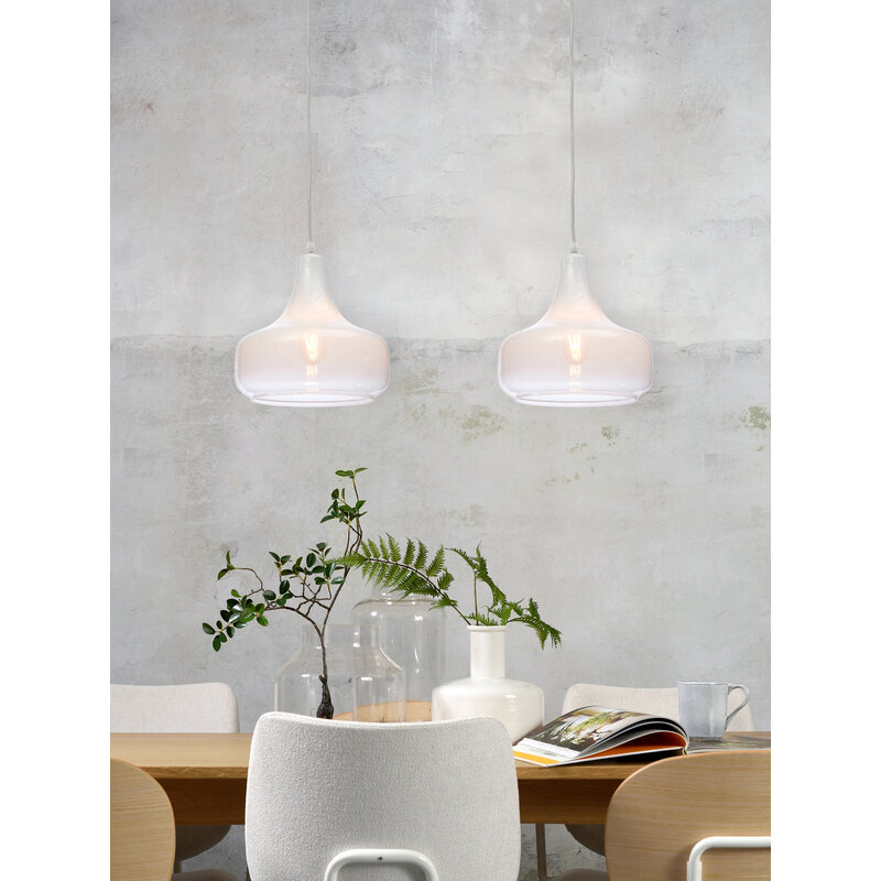 it's about RoMi-collectie Hanging lamp Reykjavik c.gradient milk white, L