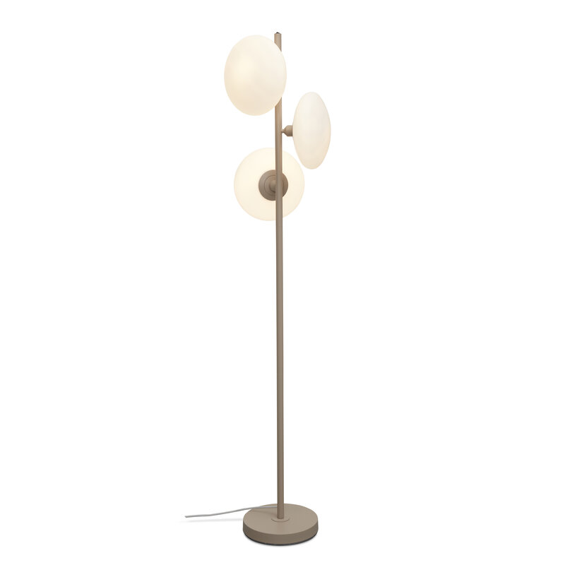 it's about RoMi-collectie Vloerlamp Sapporo 3-schijf wit/zand