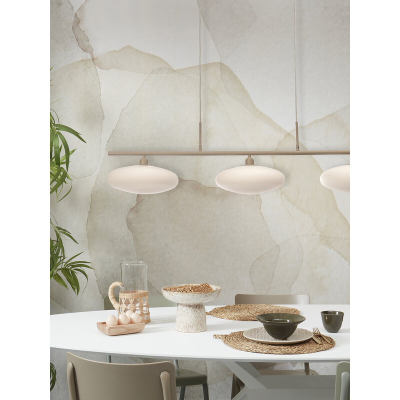 it's about RoMi-collectie Hanglamp Sapporo 3-schijf wit/zand