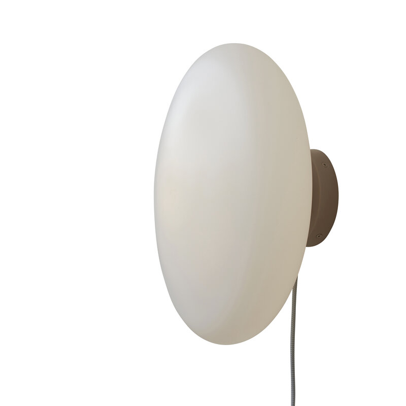 it's about RoMi-collectie Wandlamp Sapporo glas wit/zand, L