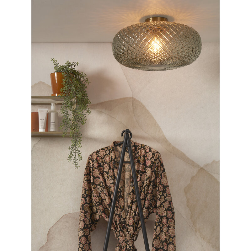 it's about RoMi-collectie Ceiling lamp Venice dia.44cm, gold/green