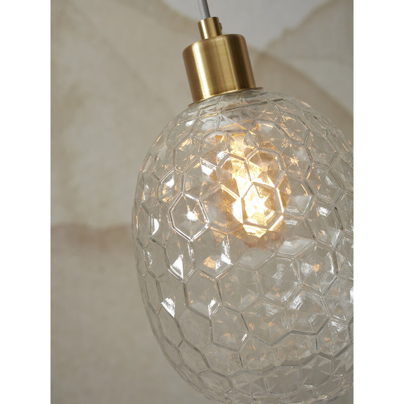 it's about RoMi-collectie Hanglamp glas Venice ovaal, transp.