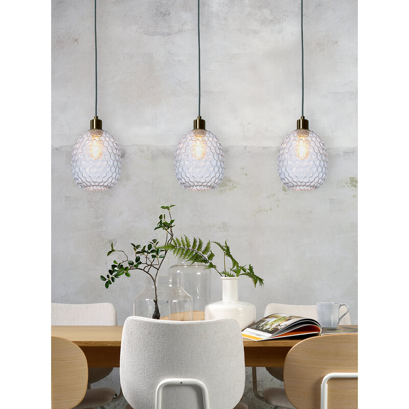 it's about RoMi-collectie Hanglamp glas Venice ovaal, transp.