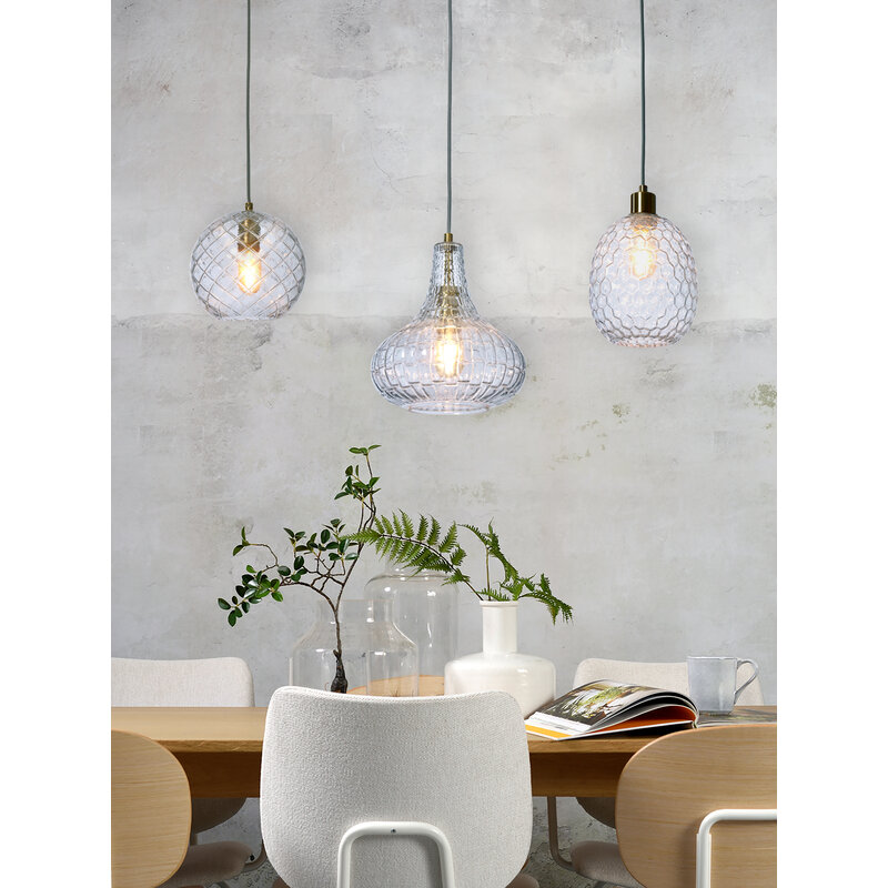 it's about RoMi-collectie Hanglamp glas Venice ovaal, transp.