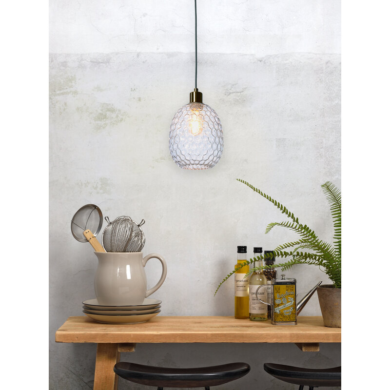 it's about RoMi-collectie Hanglamp glas Venice ovaal, transp.