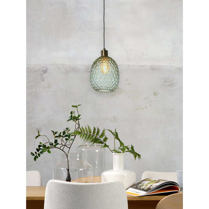 it's about RoMi-collectie Hanglamp glas Venice ovaal, groen